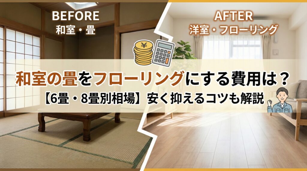 和室の畳をフローリングにする費用は？【6畳・8畳別相場】安く抑えるコツも解説