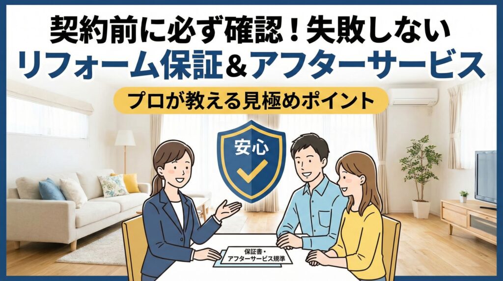 契約前に必ず確認したい！リフォーム保証とアフターサービス