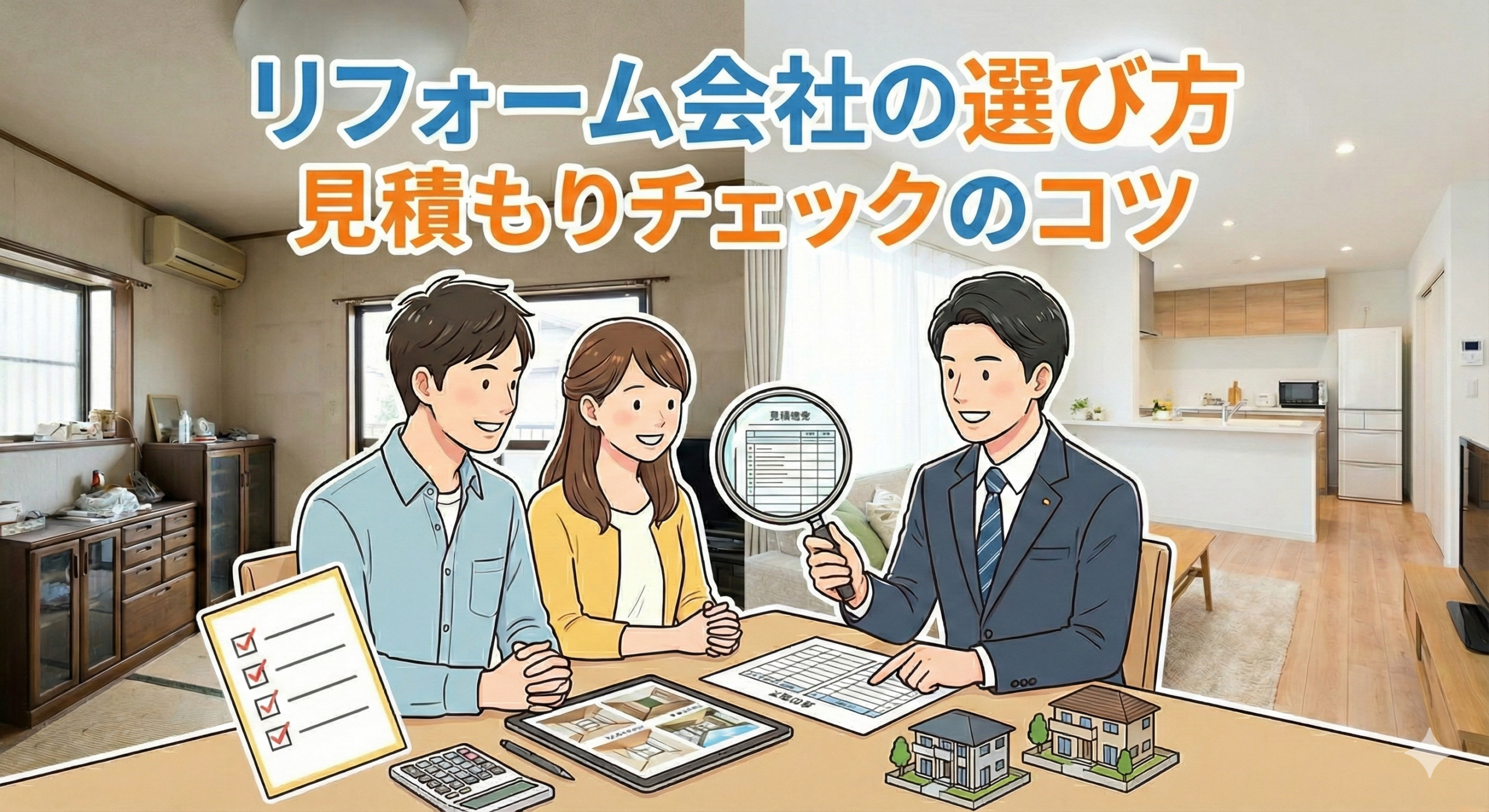 失敗しないリフォーム会社の選び方｜見積もりチェックのコツ