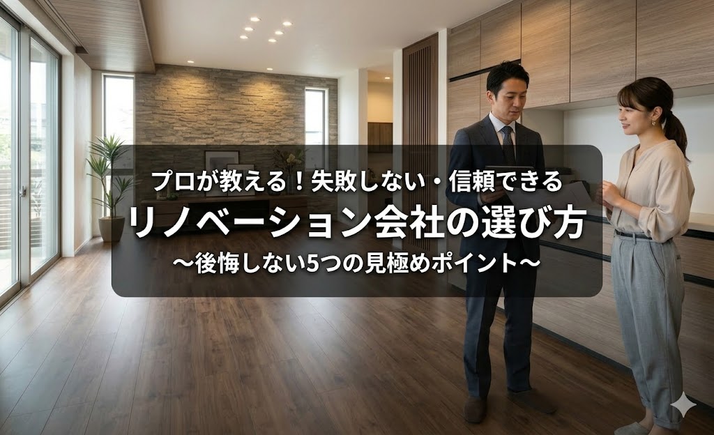 プロが教える！失敗しない・信頼できるリノベーション会社の見分け方
