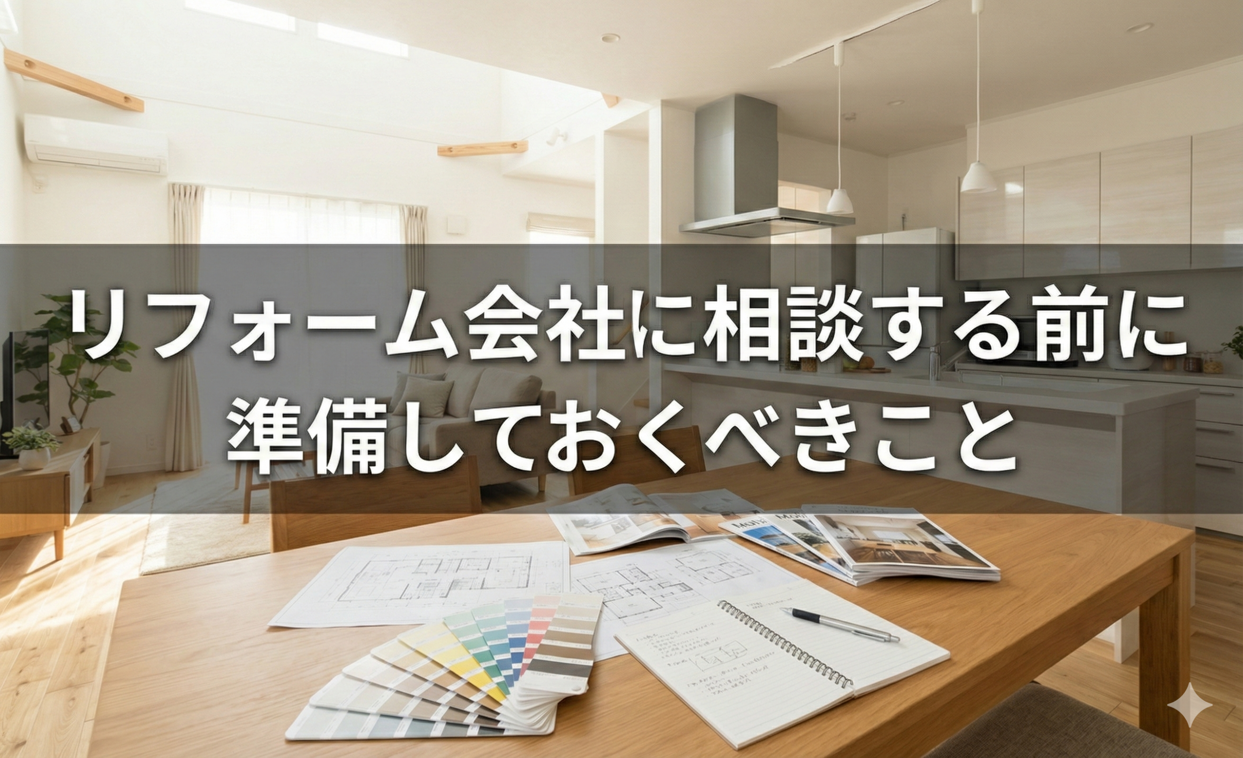 リフォーム会社に相談する前に準備しておくべきこと