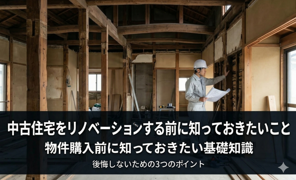中古住宅をリノベーションする前に知っておきたいこと