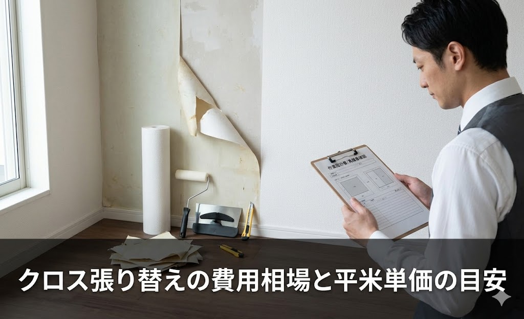 クロス張り替えの費用相場と平米単価の目安