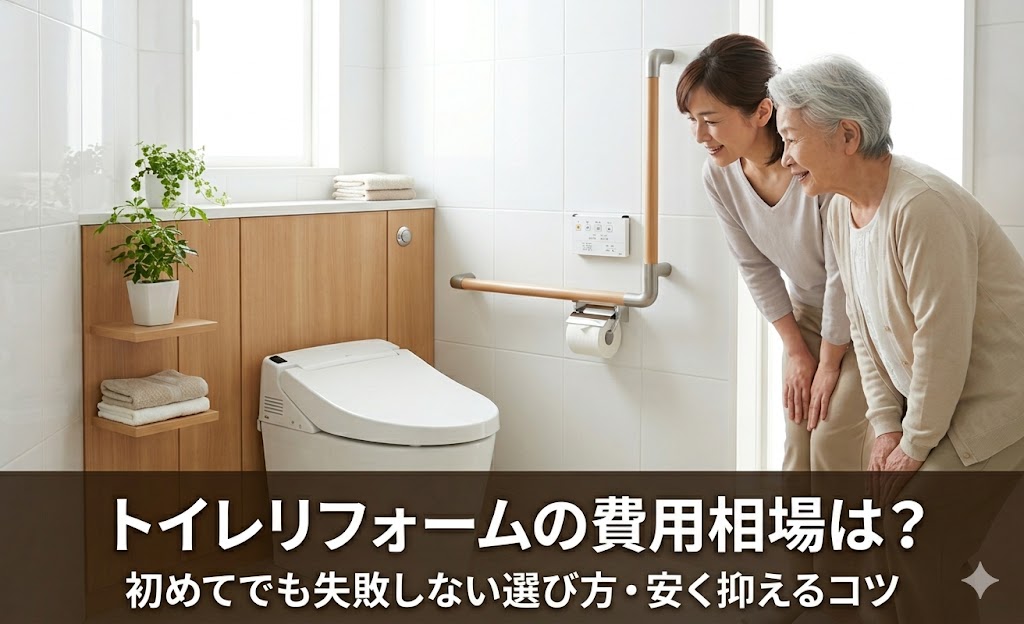 トイレリフォームの費用相場は？失敗しない種類選びや安く抑えるコツ