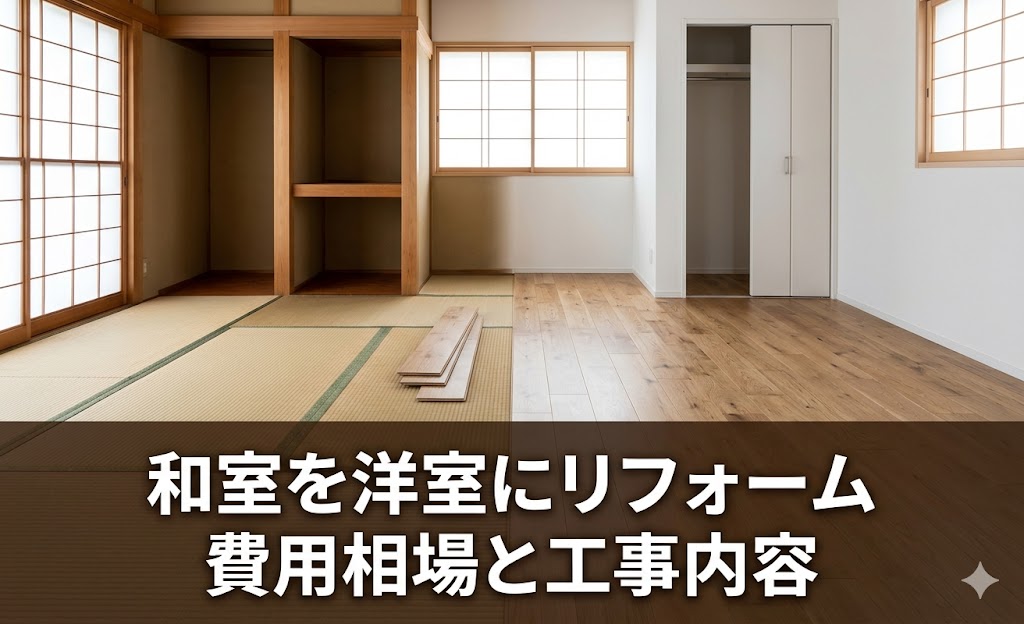 和室を洋室にリフォームする費用相場は？工事内容別の期間や注意点