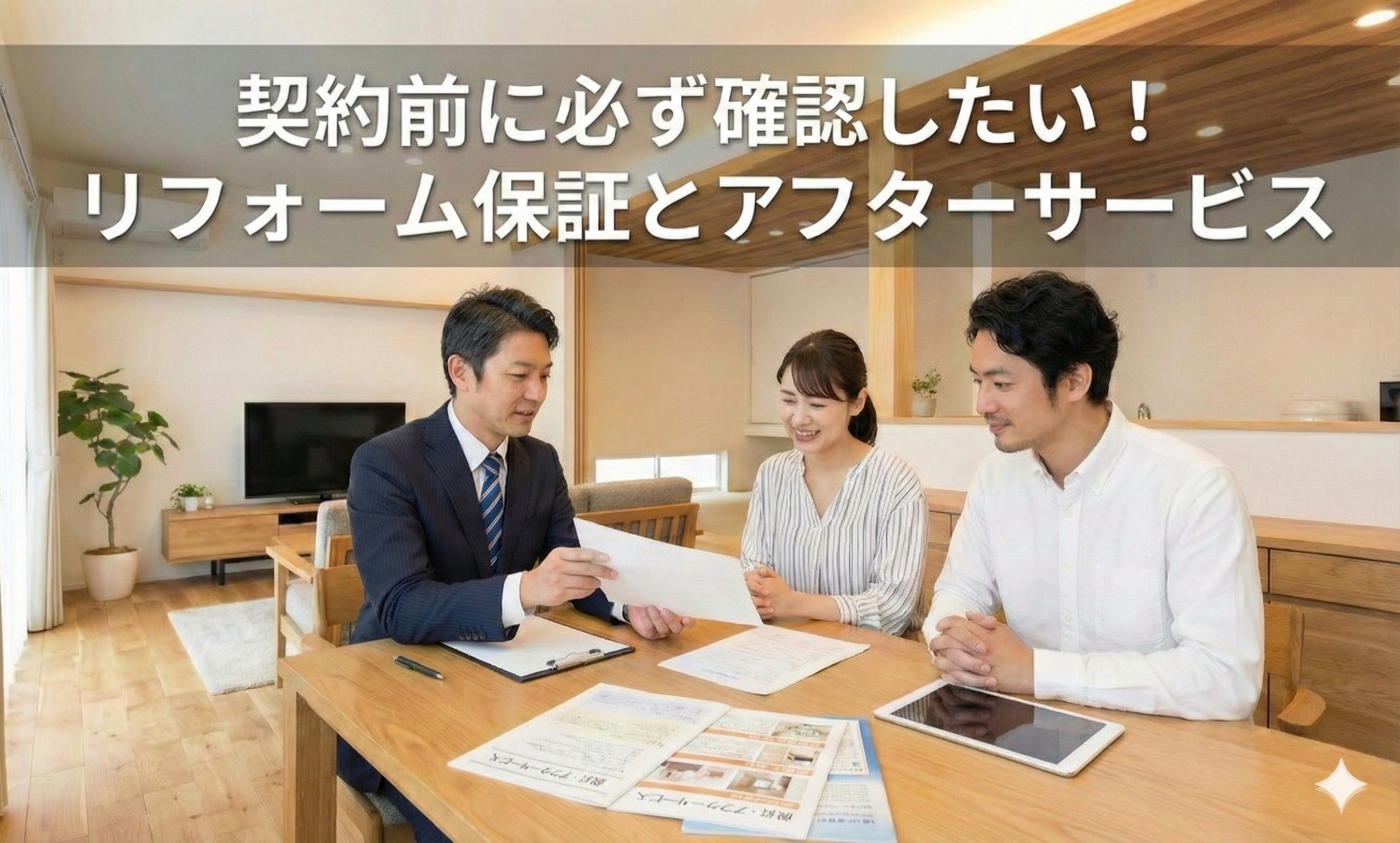 契約前に必ず確認したい！リフォーム保証とアフターサービス
