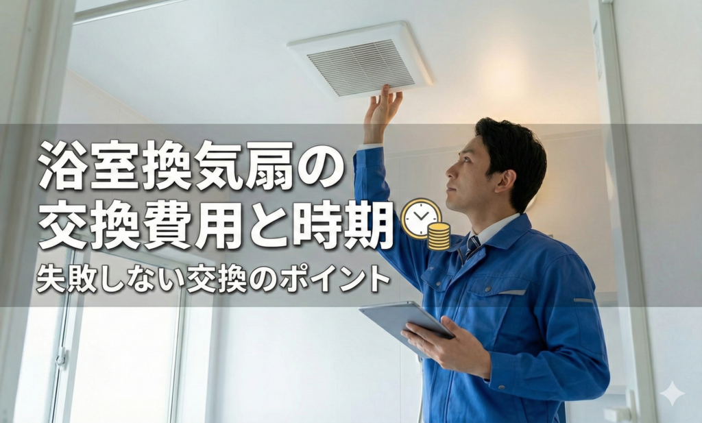 浴室換気扇の交換費用と時期｜失敗しない交換のポイント