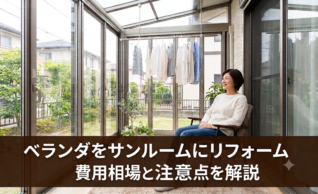 ベランダをサンルームにする費用相場と注意点
