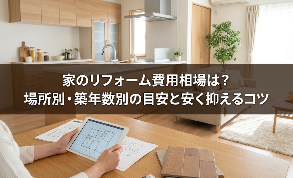 家のリフォーム費用相場は？場所別・築年数別の目安と安く抑えるコツ