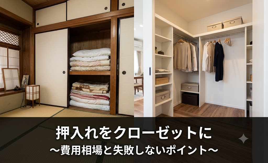 押入れをクローゼットにリフォームする費用相場と失敗しないポイント